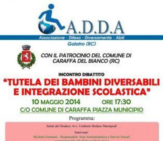 Gran fervore di iniziative dell ADDA (associazione per la difesa dei diritti dei bambini diversabili)