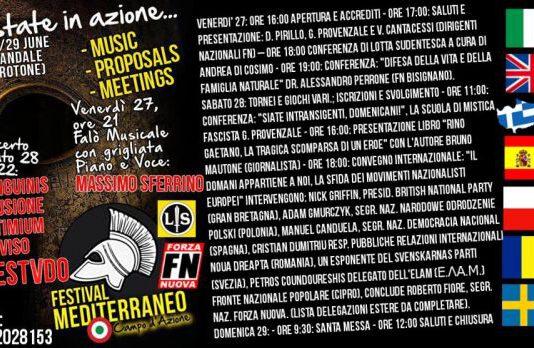Forza Nuova organizza il Festival Mediterraneo-campo di azione