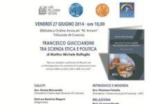 Venerdì presentazione del libro “Francesco guicciardini, tra scienza, etica e politica”, di Martino Michele Battaglia