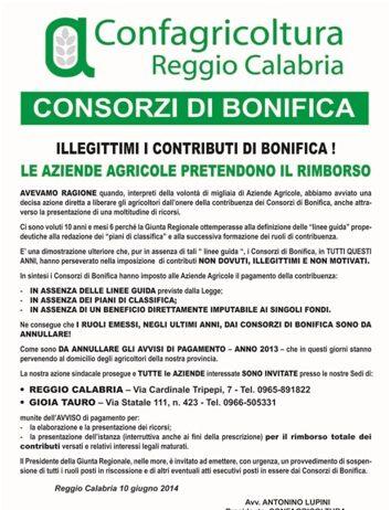 Consorzio di Bonifica, Confagricoltura Reggio Calabria aveva ragione?!