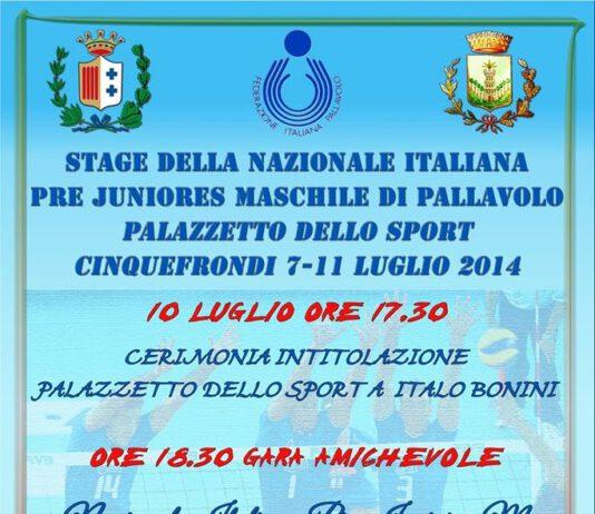 Cinquefrondi, oggi intitolazione del Palazzatto dello Sport a Italo Bonini primo storico Presidente della Jolly Pallavolo Cinquefrondi