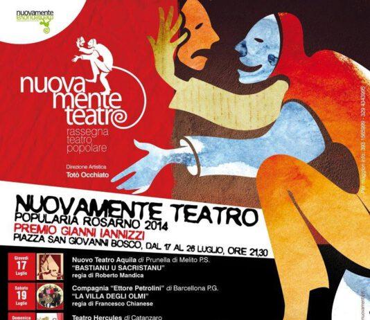 Rosarno, giovedì al via Nuovamente Teatro