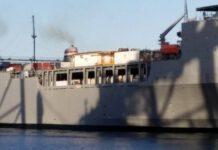 Armi chimiche, le prime foto della Cape Ray al Porto di Gioia Tauro