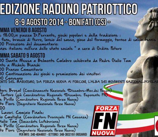 Forza Nuova Calabria organizza raduno patriottico nazionale