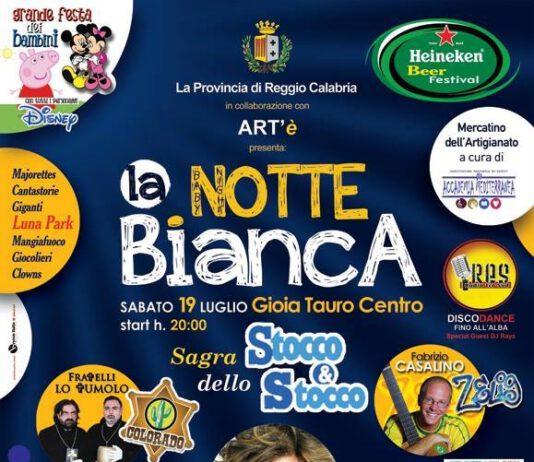 Gioia Tauro, questa sera la Notte Bianca