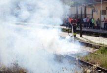 Incendio sui binari nella linea ferroviaria Rosarno Tropea, circolazione sospesa