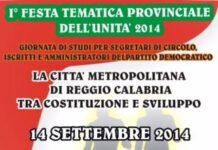 Reggio Calabria, domenica prima Festa Tematica Provinciale dell’Unità
