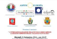 Palmi, domani il seminario sulla missione imprenditoriale italiana in Slovacchia