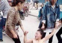 Beccata con il marito della collega, donna denudata e picchiata in strada