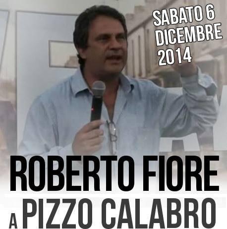 Roberto Fiore, leader di Forza Nuova oggi in Calabria