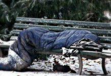 Senzatetto morto a causa del freddo in Calabria