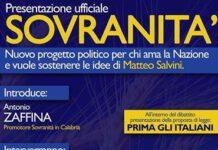 Salvini sbarca anche in Calabria, nasce Sovranità – Prima gli italiani
