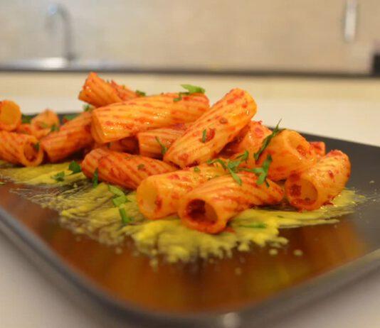 Carmine Giovinazzo da Masterchef presenta su Zmedia ” Rigatoni con nduja su salsa di peperoni”