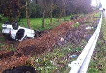 Spaventoso incidente tra Melicucco e Rosarno, due auto sfondano guard rail e si cappottano
