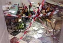 Crolla il soffitto di una scuola elementare, feriti due bambini e una maestra