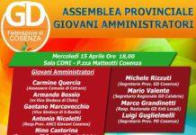 Mercoledì assemblea giovani amministratori PD Cosenza