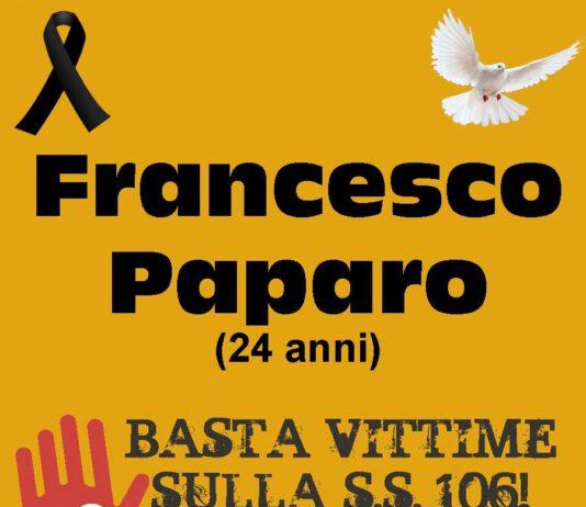 Incidente mortale sulla 106, la vittima è un giovane di 24 anni della provincia di Reggio Calabria