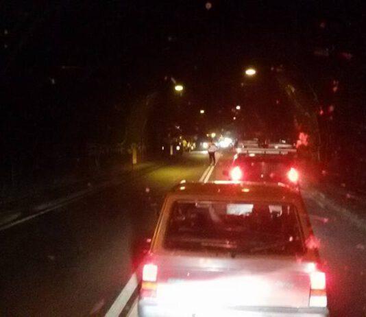 Ennesimo incidente sulla Jonio Tirreno nella galleria della Limina