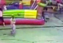 Gonfiabile si stacca da terra a causa del forte vento, muore bimba di 3 anni