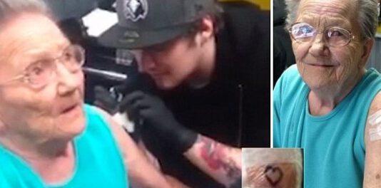 Nonna 79enne scappa dal centro anziani per fare il suo primo tatuaggio