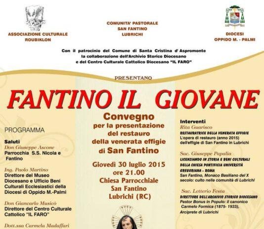 Lubrichi, domani convegno “FANTINO IL GIOVANE”