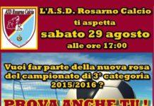 Stage pre-ritiro per la neonata A.S.D. Rosarno Calcio 2015 Sabato 29 Agosto