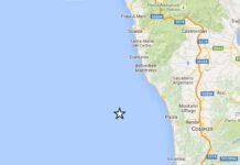 Scossa di terremoto a largo delle coste della Calabria