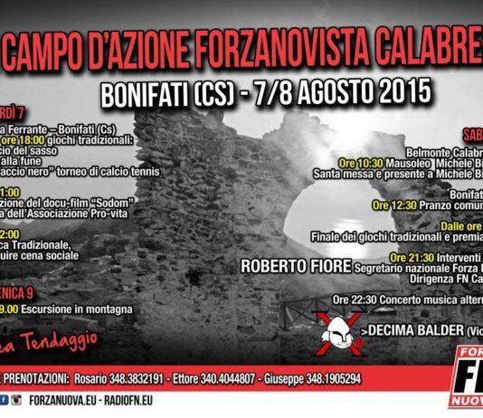 Forza Nuova Calabria organizza il VI campo d’azione forzanovista