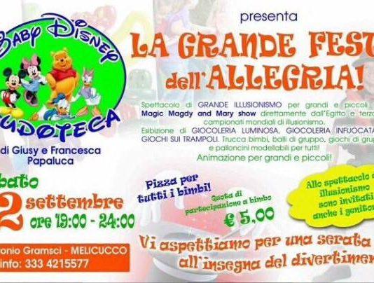 Melicucco, sabato la Grande Festa dell’Allegria