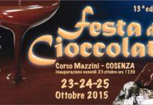 Festa del Cioccolato, dal 23 al 25 ottobre a Cosenza