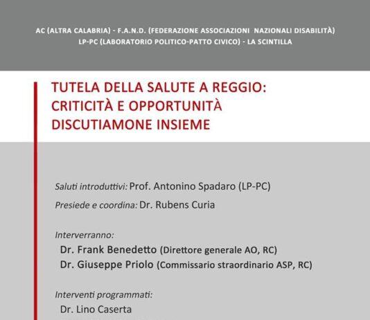 Oggi convegno “Tutela della salute a Reggio: criticità e opportunità”