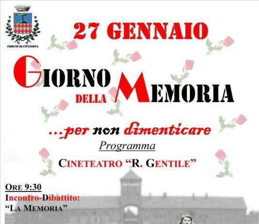 Cittanova, le iniziative per il Giorno della Memoria