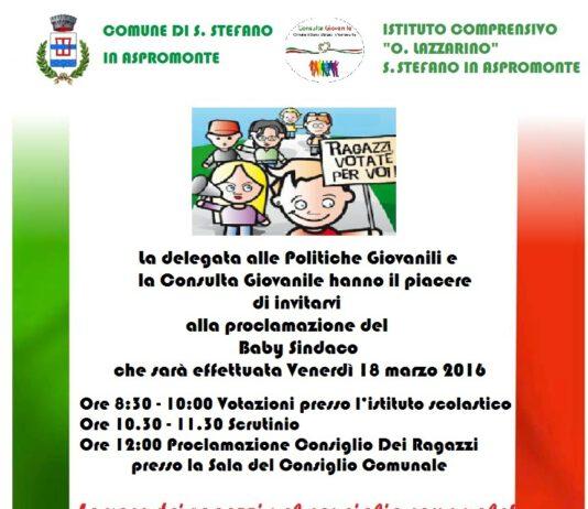 A Santo Stefano in Apromonte via al Consiglio Comunale dei Ragazzi