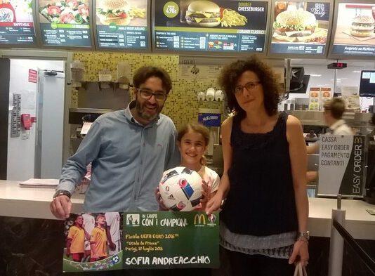 Bambina calabrese in campo per gli Europei