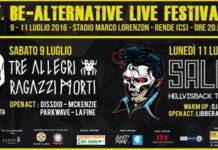 Rende, Be-Alternative Festival VII edizione. In arrivo “Tre allegri ragazzi morti” e “Salmo”