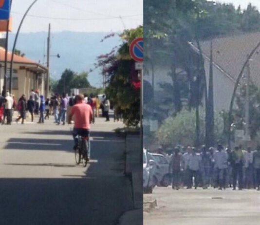 Partito corteo di migranti dalla tendopoli