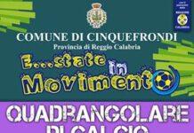 Cinquefrondi, il 23 giungo Quadrangolare della Legalità