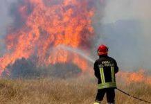 Provoca incendio bruciando sterpaglie