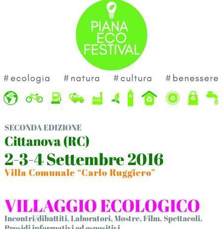 Al via il 2 settembre a Cittanova il Villaggio Ecologico di Piana Eco Festival