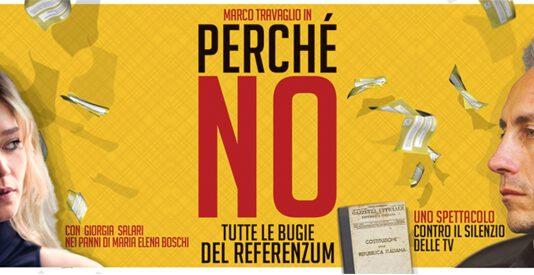 Marco Travaglio e Giorgia Salari a Gioia Tauro in “Perché no”