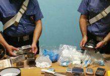 Trovato con cocaina, marijuana ed hashish in casa