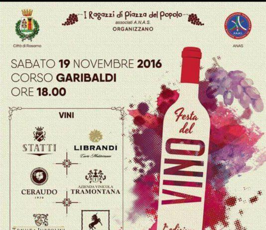 Rosarno, Festa del Vino rinviata a domenica 20 novembre causa maltempo