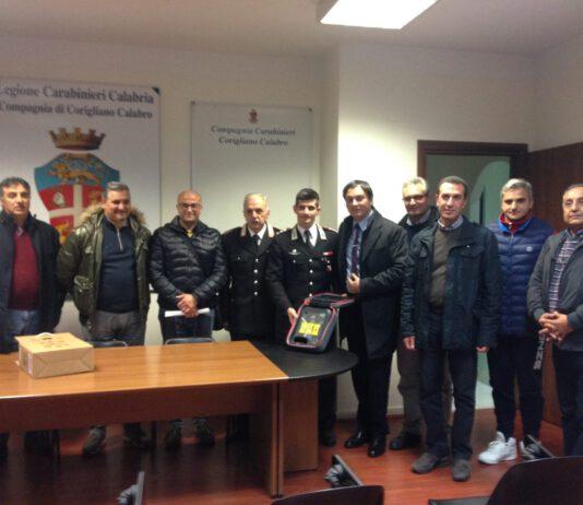 La FIDELITAS dona un defibrillatore ai Carabinieri di Corigliano Calabro
