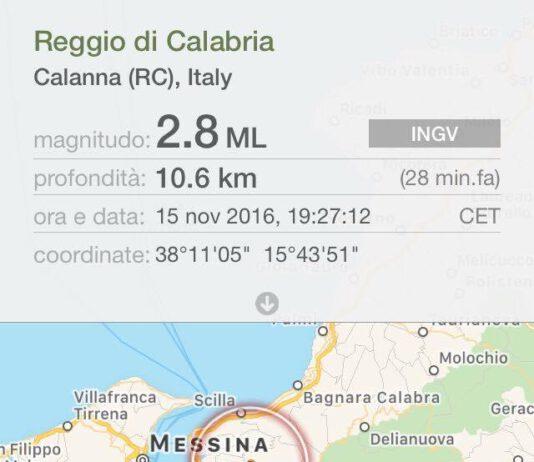 Scossa di terremoto nel reggino