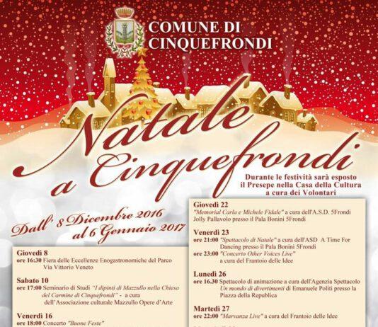 Cinquefrondi, programma natalizio