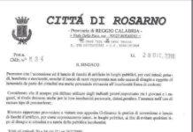 Rosarno, ordinanza divieto botti capodanno