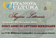 Cittanova,  “Lettere Meridiane” chiude la Stagione Letteraria