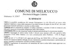 Melicucco, strada chiusa per possibile esondazione torrente Sciarapotamo