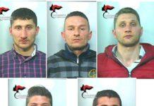 Tentato furto in bene confiscato, cinque arresti a Rosarno. Foto e nomi