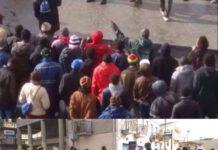 San Ferdinando, protesta migranti in corso